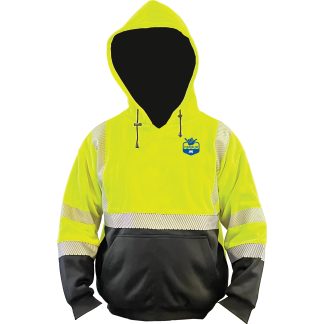 Wickmaster - Class 3 Black Bottom Thermal Lined Pullover Sweatshirt – Safety Green - JS3800